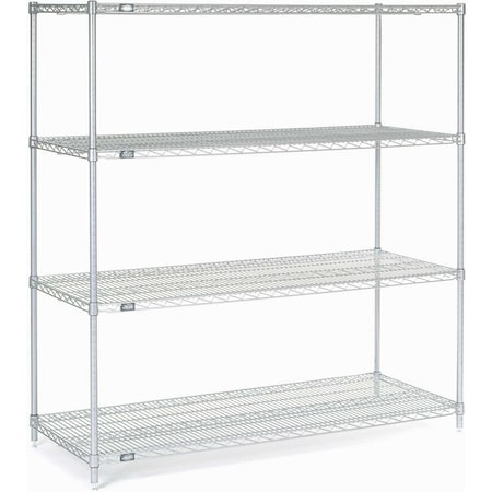 Nexel Wire Shelving, Poly-Z-Brite, 54W X 24D X 63H 24546Z